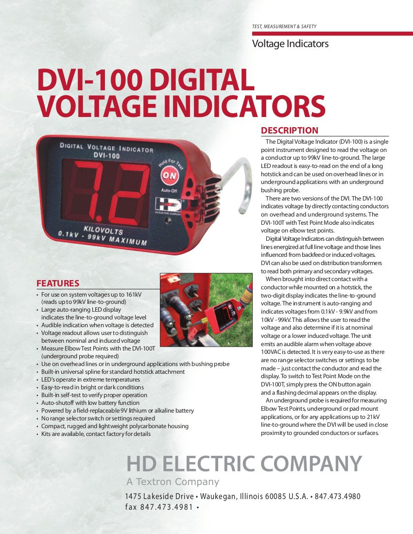 Greenlee DVI-100T/K01 Digital Voltage Indicator