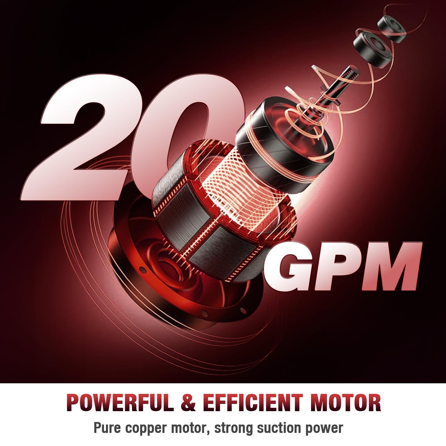 Fuel Transfer Pump 12V 20 GPM High Flow with Manual Nozzle - Heavy Duty Cast Iron Electric Fuel Pump for Gasoline, Diesel, Kerosene, Ethanol, Methanol, Biodiesel - Commercial & Industrial Use