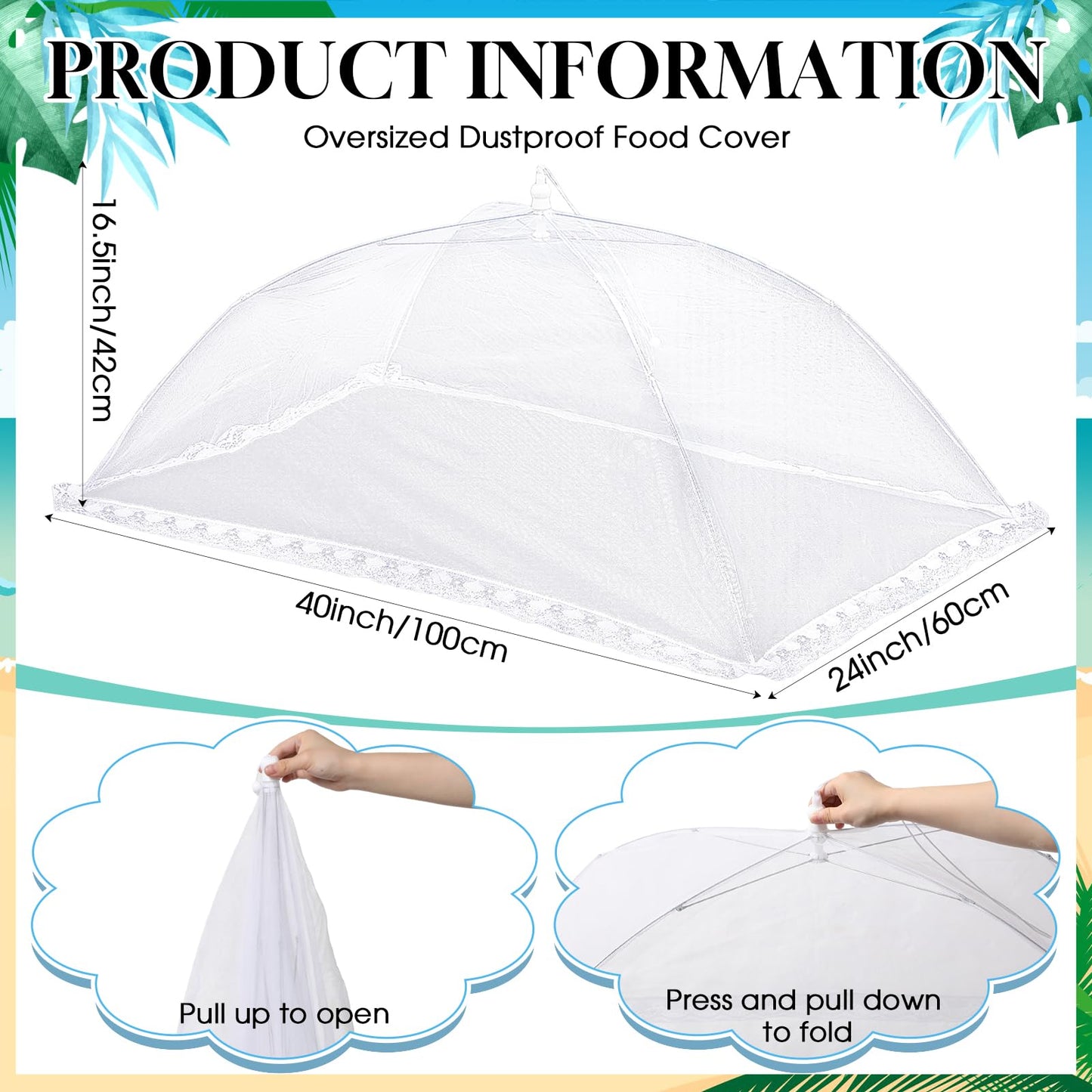 Leitee 3 Pcs Inflatable Serving Bar Kit Includes Salad Buffet Tray with Drain Plug Mesh Food Cover Food Drink Containers and Inflator for Ice Supplies Halloween Party Camping Picnic(Black)