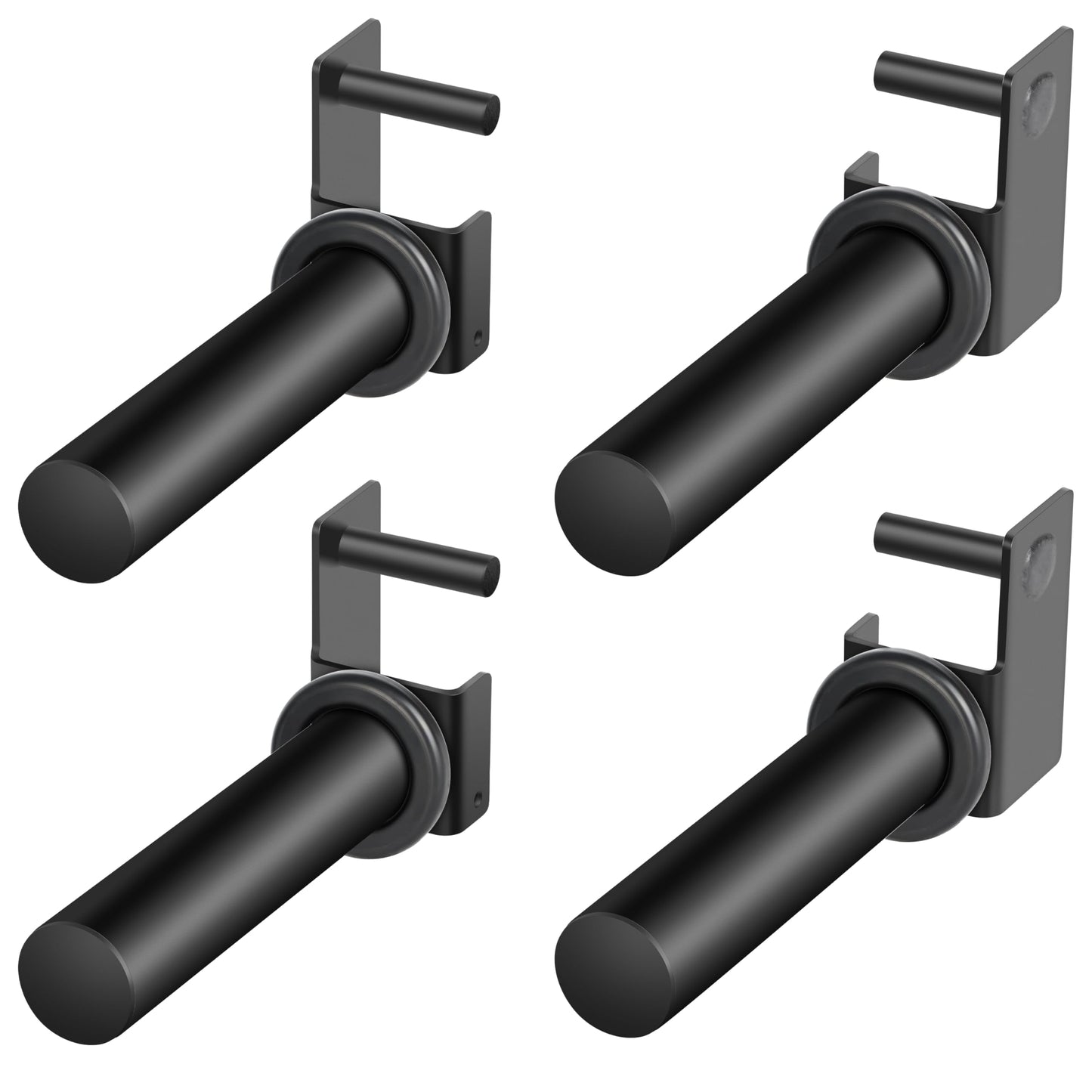 EVERYMATE Power Rack & Squat Rack Attachments Olympic Weight Plate Holder – Fits 3x3 Inch Tubes, 1" Hole – Bumper Plate Storage（4 pack）