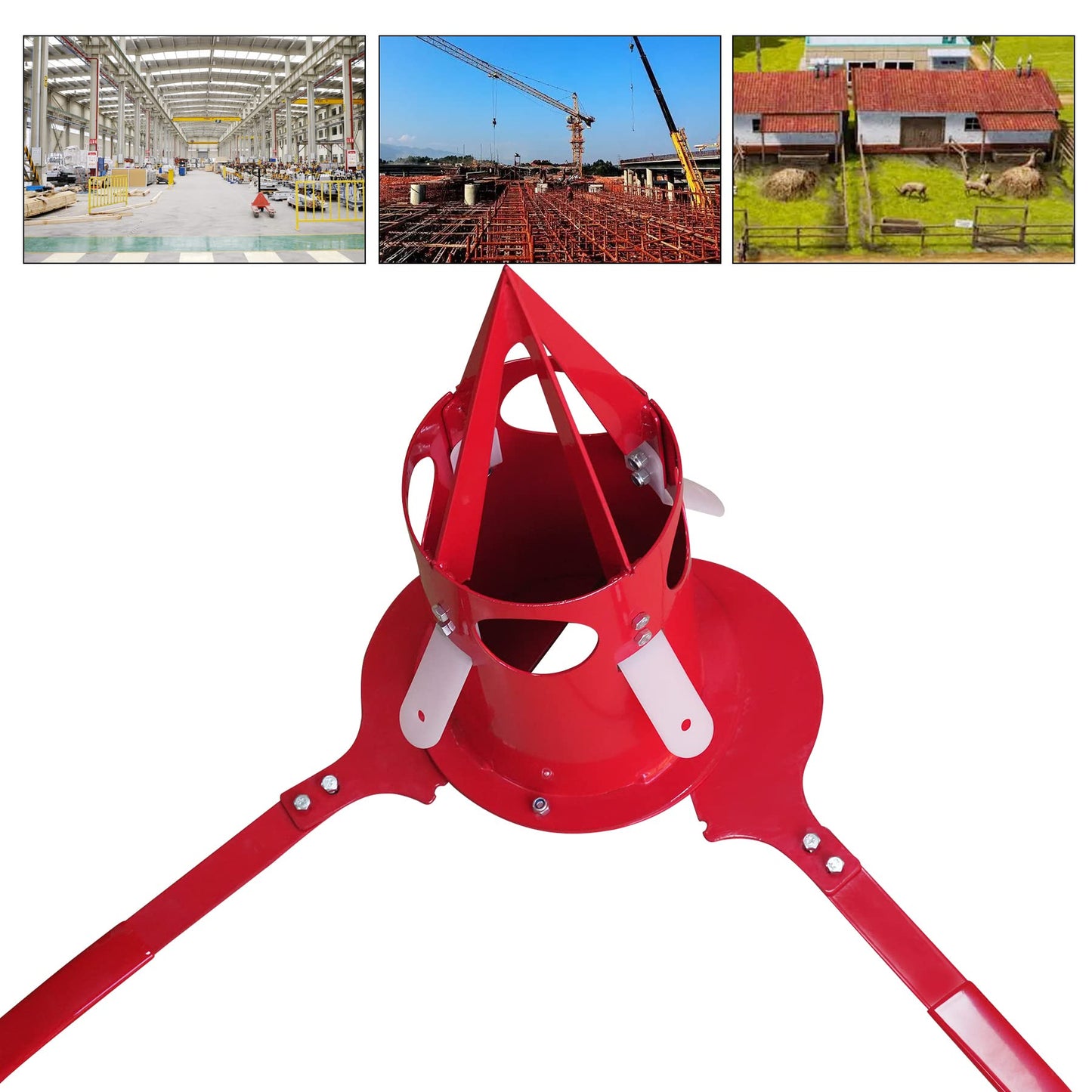 PLAIRC Big Bag Dispenser for Warehouse, Farm, Home (Red, 1 Count)