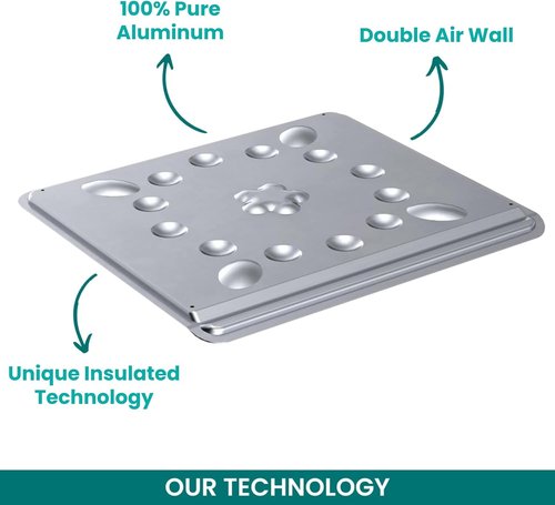Baker's Secret Cookie Sheet - Pure Aluminum Insulated, Commercial Grade, 16-Inch Extra Thick