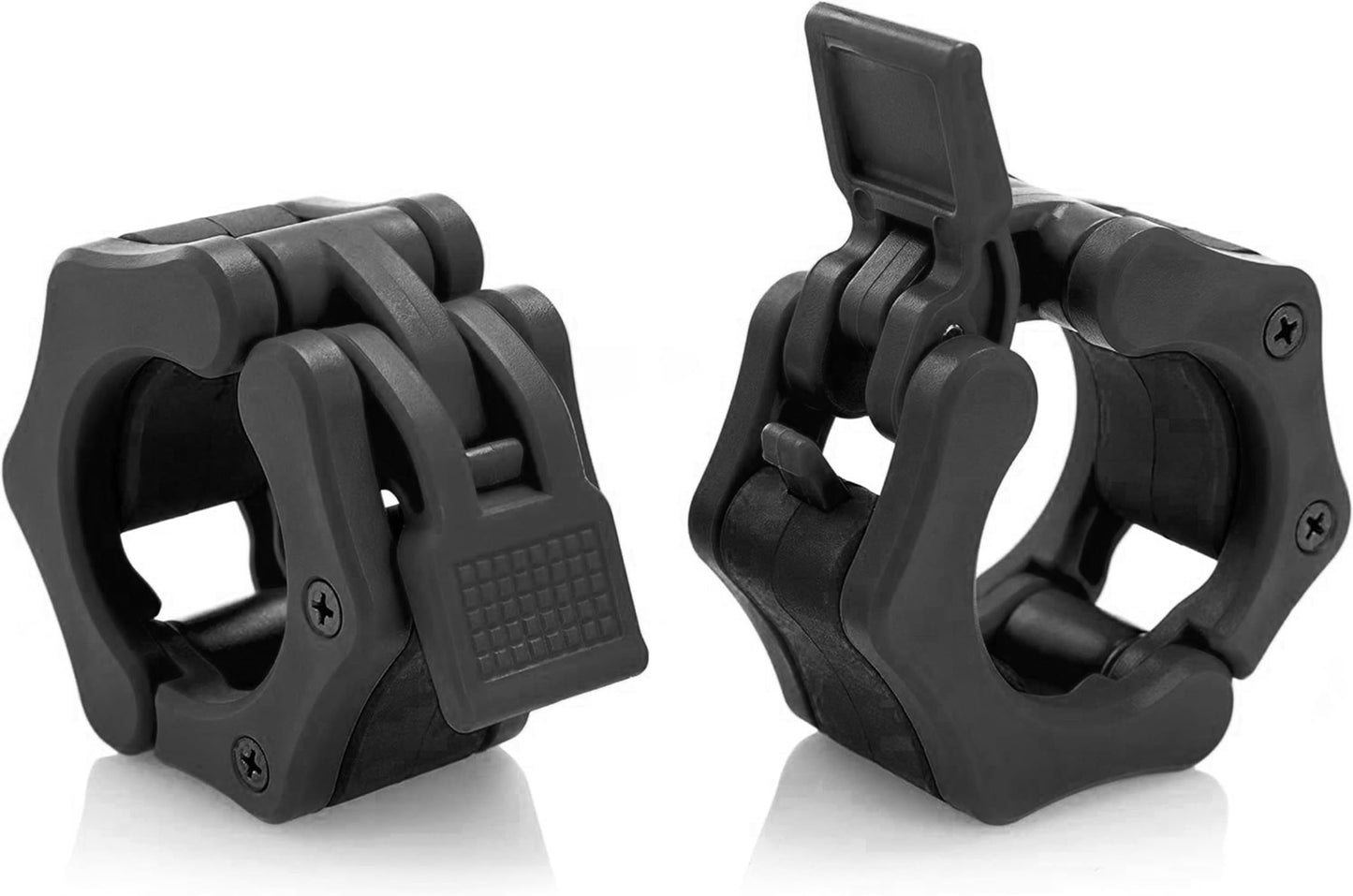 HACUBA FITNESS Olympic Barbell Clamps Collars Quick Release Pair Weight Clips for 2 inch Barbell BLACK
