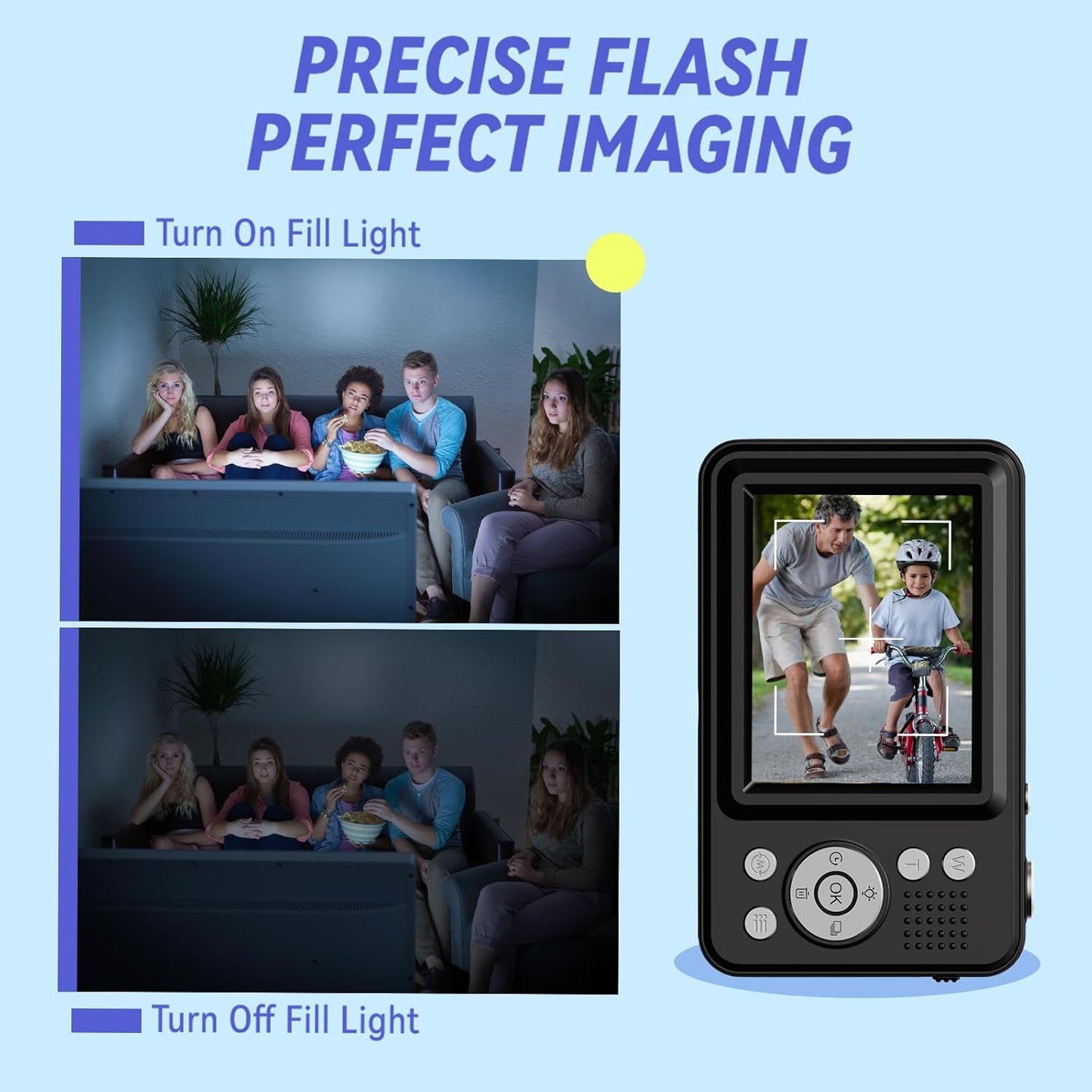 Yehtreh 16X 32GB Digital Cameras FHD Camera for Kid Boys Girls Compact Digital Point and Shoot Camera with Zoom Card