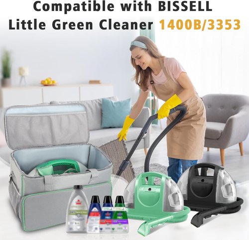Bissell Carry Bag - Large Storage Case for Little Green Machine 1400B | Organizer for Carpet Cleaner & Accessories - Grey