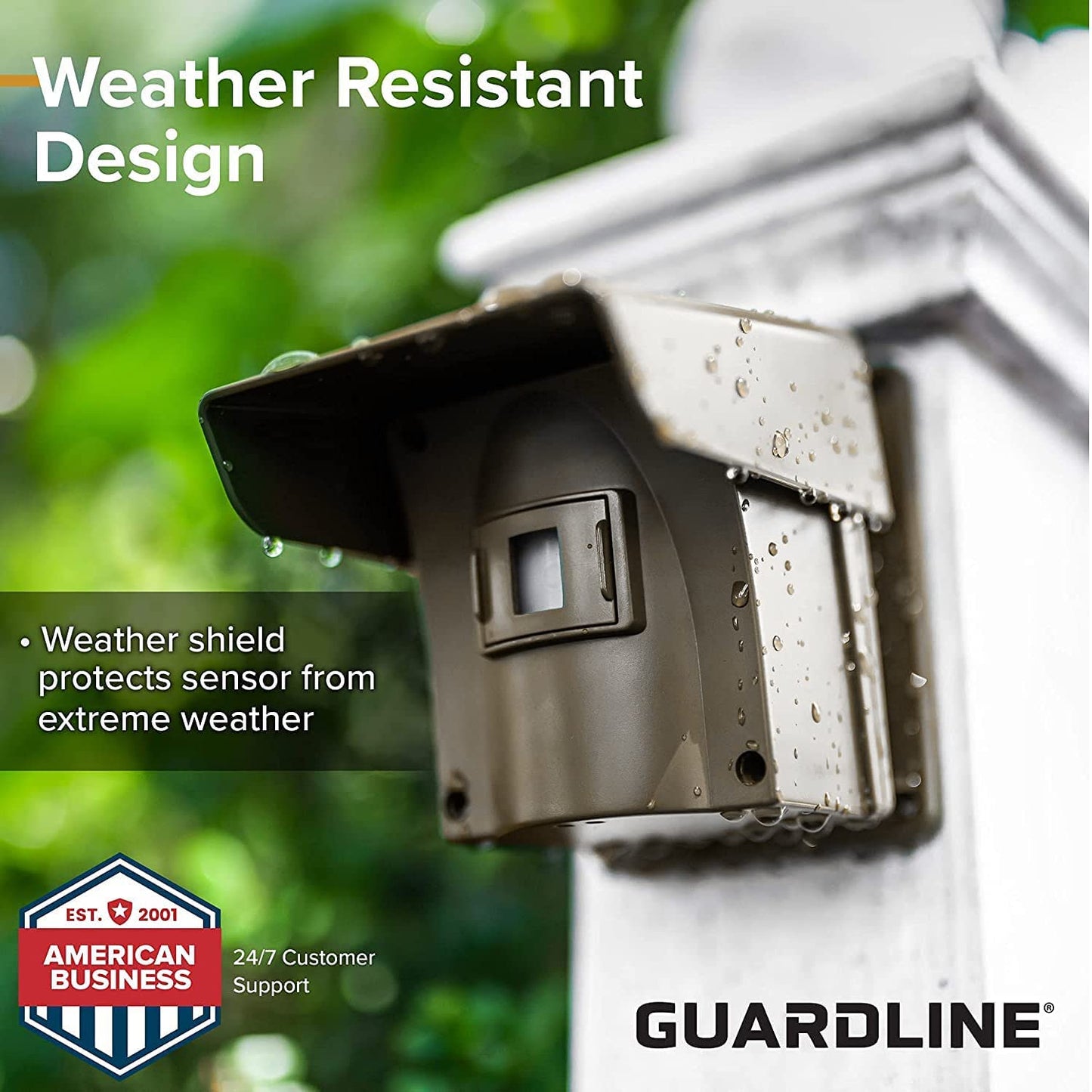 Guardline 500 Foot Range Wireless Driveway Alarm [2 Motion Detector Alarm Sensors & 1 Receiver] Weatherproof Outdoor Security Alert System for Home & Property