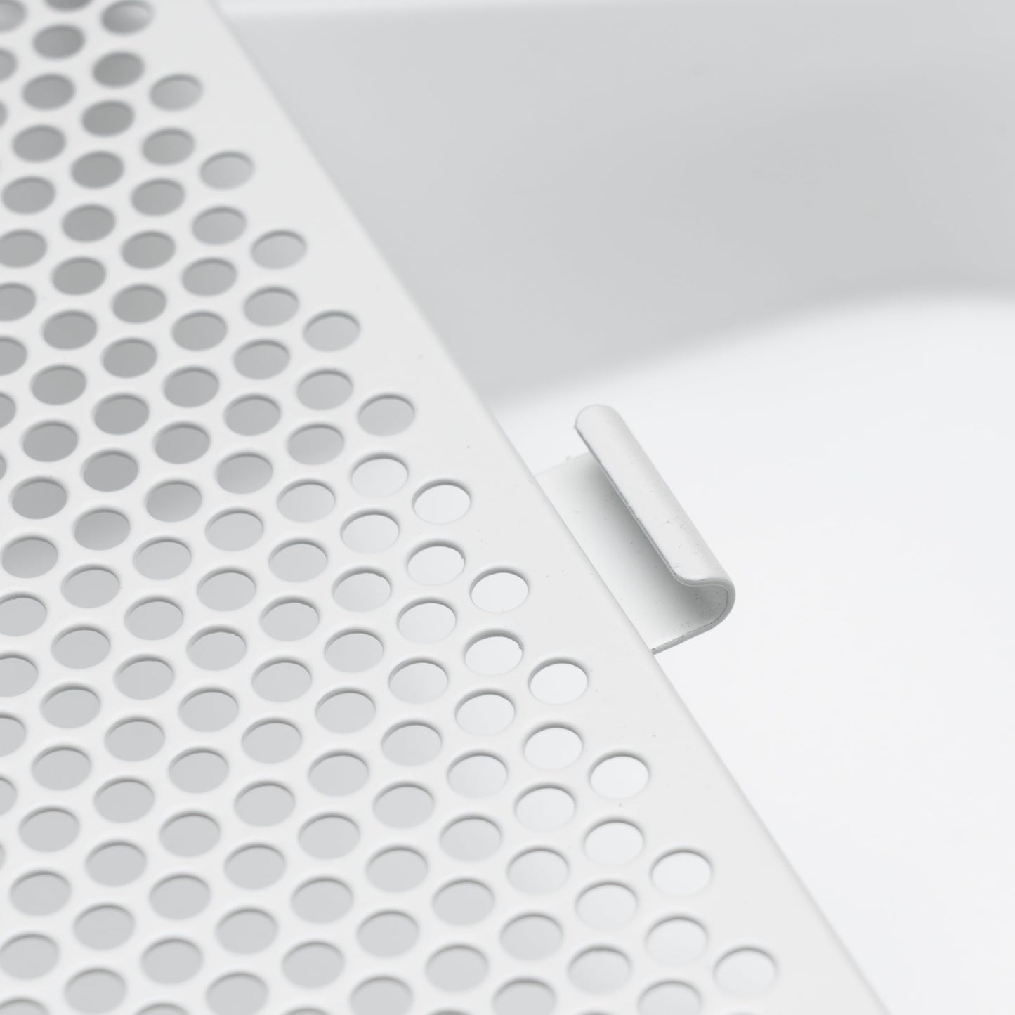 Fits 24x24 Steel T-Bar Ceiling Grid | 2x2 Feet Lay in Steel Perforated Face Air Supply Diffuser with Round 10" [Neck Size] by Handua | Ceiling Vent | White| Outer Dimension: 23-3/4" x 23-3/4"