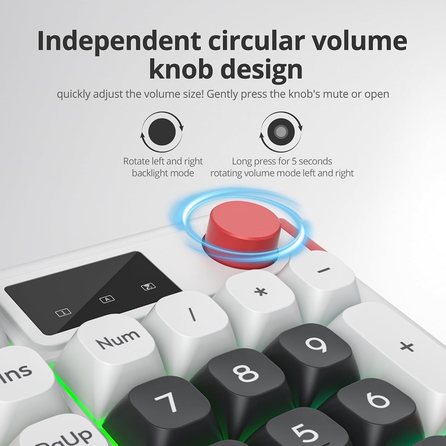 Mosptnspg Wired/Bluetooth/2.4G (98 RGB Mechanical Feel Membrane Wireless Keyboard, Silent ABS Ball Cap Gasket Structure
