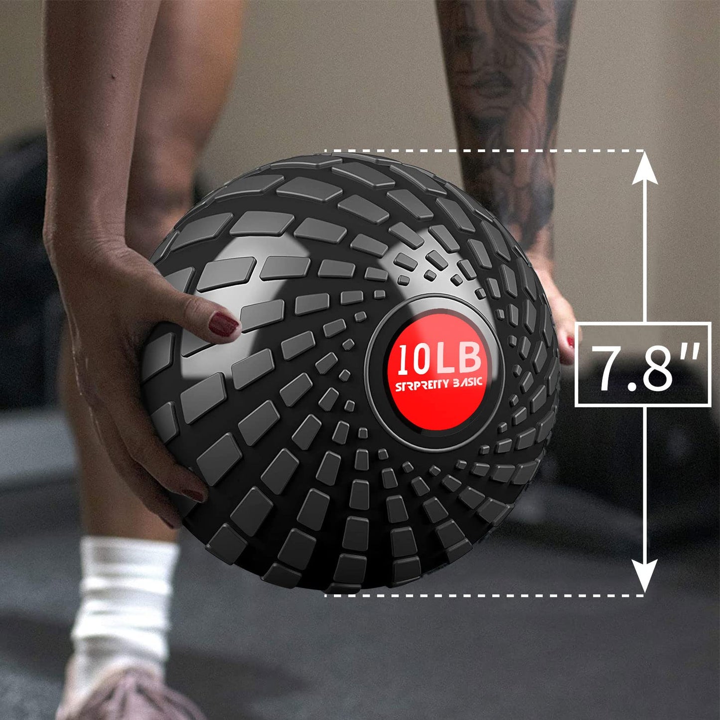 STRPRETTY BASIC Medicine Ball 10 lbs Slam Ball Weighted Balls for Exercise Strength and Crossfit Workout (Dynamic Black)