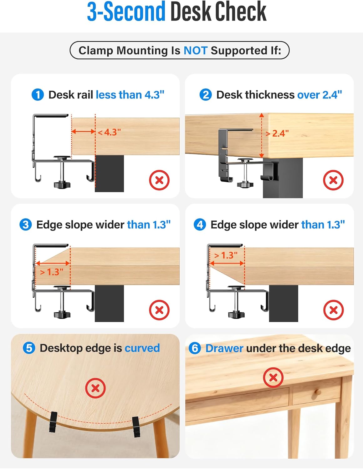 Cinati 28.4" 30lbs [Upgraded] Large Under Desk Cable Management Tray, Cable Management Under Desk No Drill, Fabric Cord