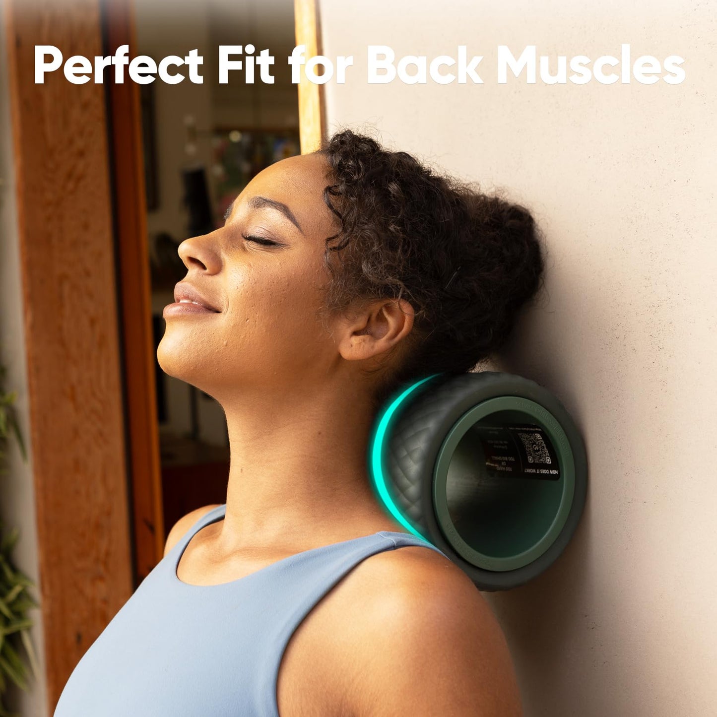 FitBeast Back Roller - Deep Tissue Massage Wheel, Yoga Wheel & Back Stretcher for Pain Relief (6'')