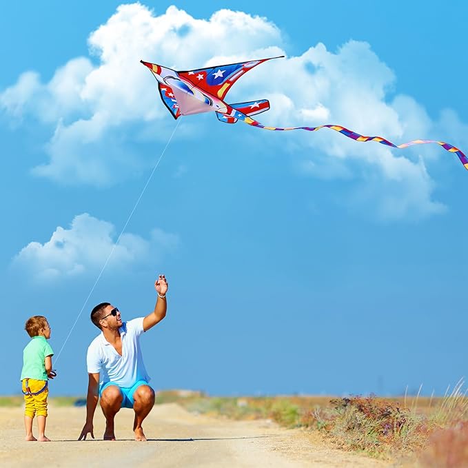 Xida Kites for Kids Ages 4-8, Large Kite for Adults, Easy to Fly Beach Kites with Handle and String,Perfect for Beginners,Beach,and Outdoor Flying Fun