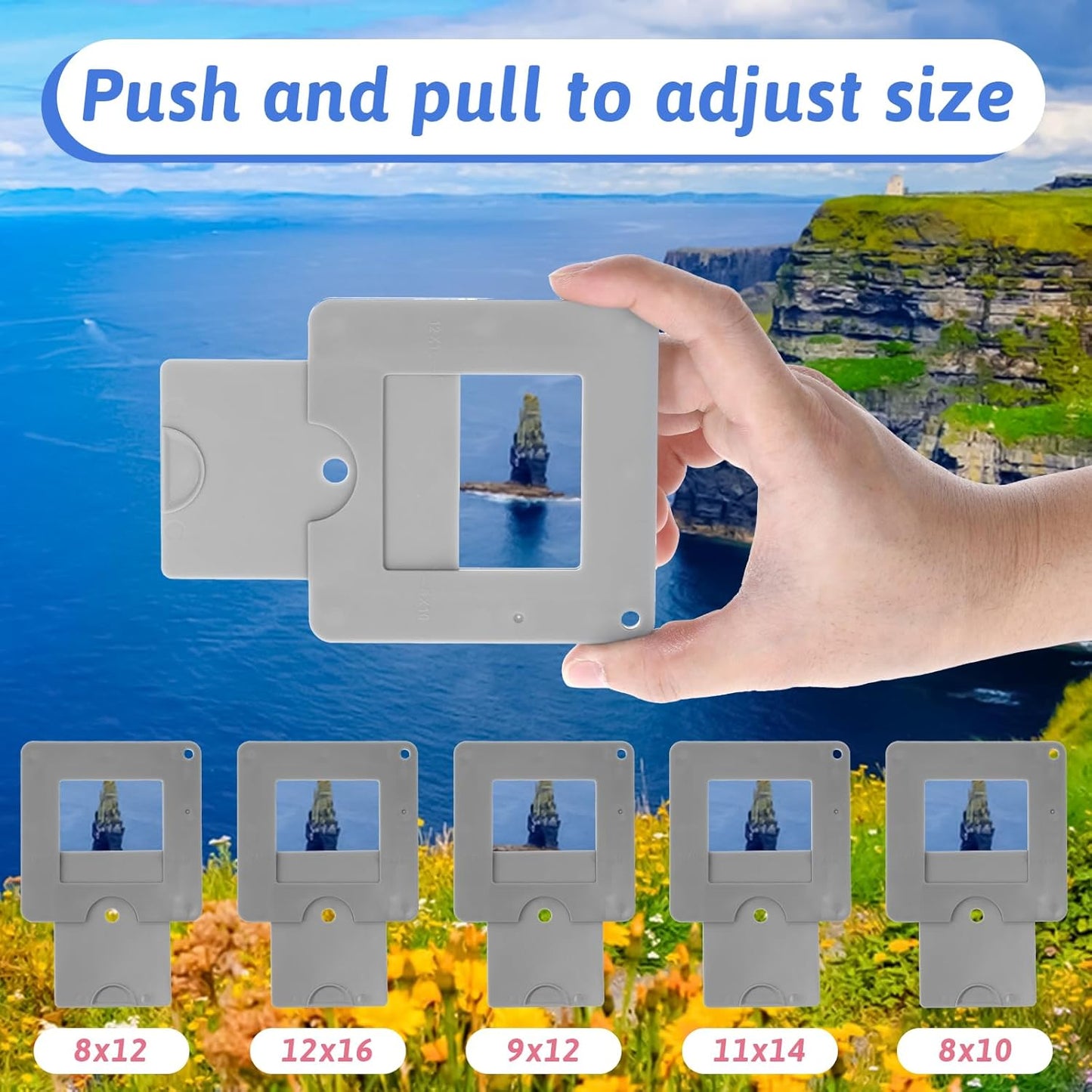 BOHUIZ View Finder, View Catcher with Sliding Mechanism for Photography, Painting, Drawing, Sketching, View Finder