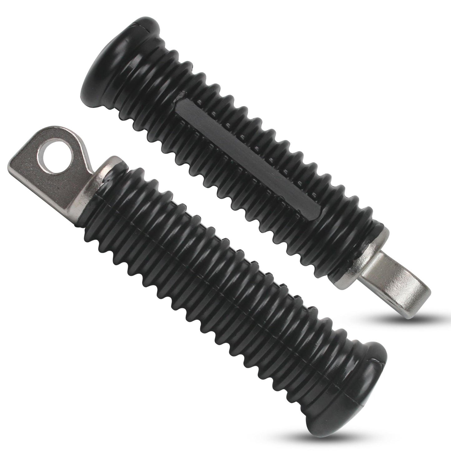 2pcs Foot Pegs Fit for Harley, Passenger Motorcycle Foot Pegs for Harley Davidson Sportster 883 1200, Forty Eight, Iron 883, Dyna, Road King, 10mm Bore, Aluminum Bike Rear Footrest Pedals Mounting