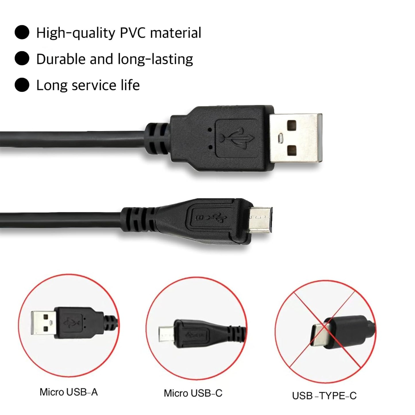 UIGOCLE 2.0 MP3 (3.3FT) Replacement Micro USB Charging Cable, USB Fast Charging Cable, Compatible with Nokia LG Sony