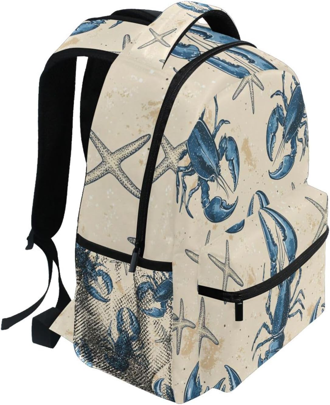 Krafig Backpacks Backpack Daypack Retro Starfish Lobsters Boys Girls Kids School Bookbag, School Bag Travel