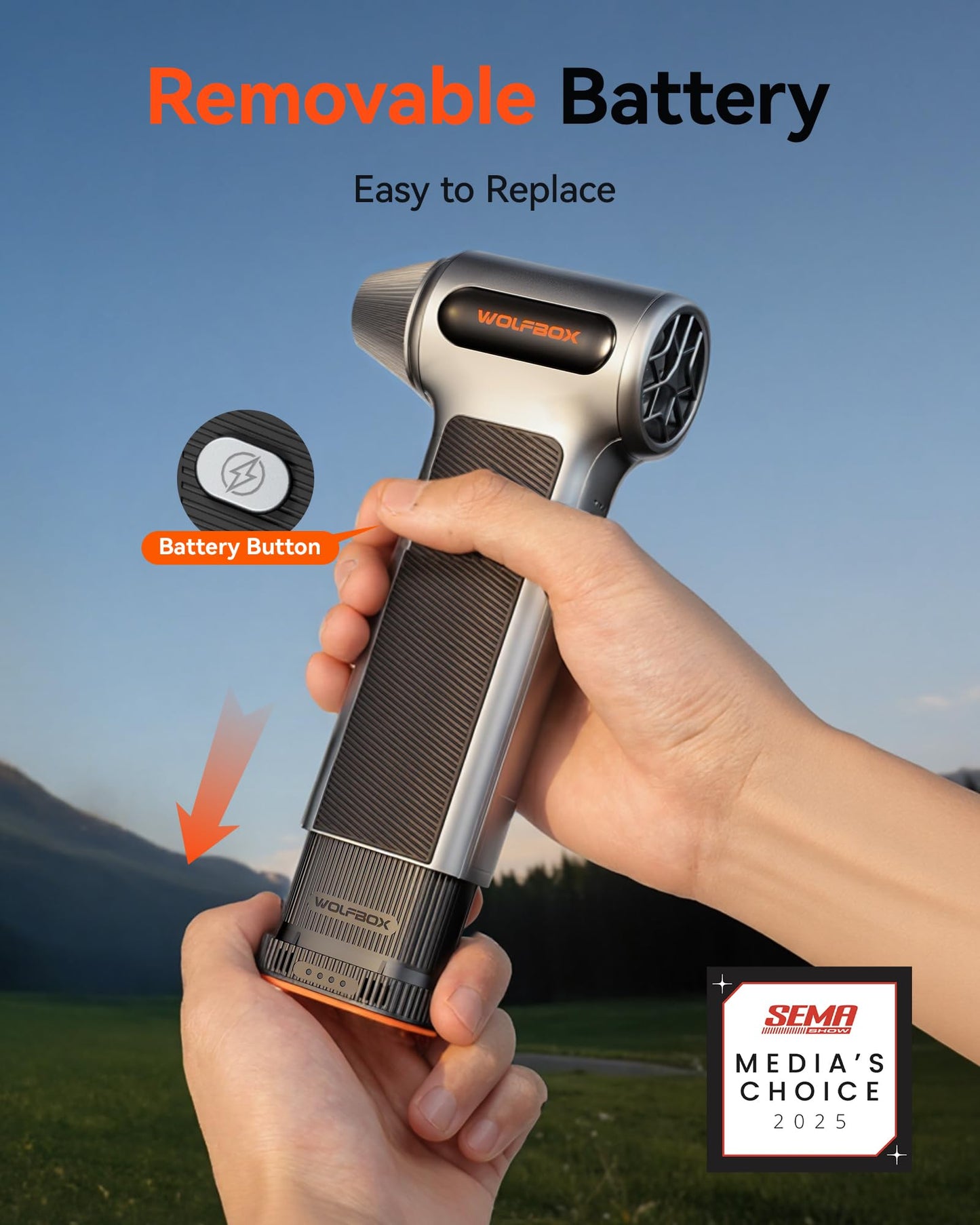 WOLFBOX MF200 Compressed Air Duster & X5 Dash Cam