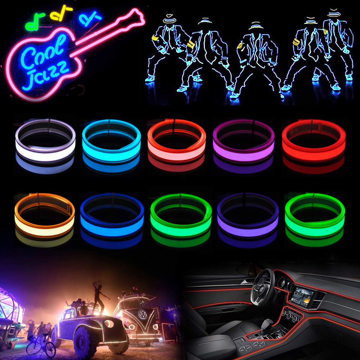 lychee Electroluminescent EL Wire Rope Belt 3Ft Green Plastic Model 74c5d5fd-11a4-40e0-8ede-f519b8bf36