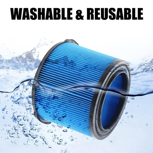 MZY LLC 4 Pack VF3500 Replacement Filter for Ridgid Wet Dry Vac VF3500, WD3050, WD4070, WD4080, WD4522, 4000RV, 4500RV filters 3-4.5 Gallon Vacuums
