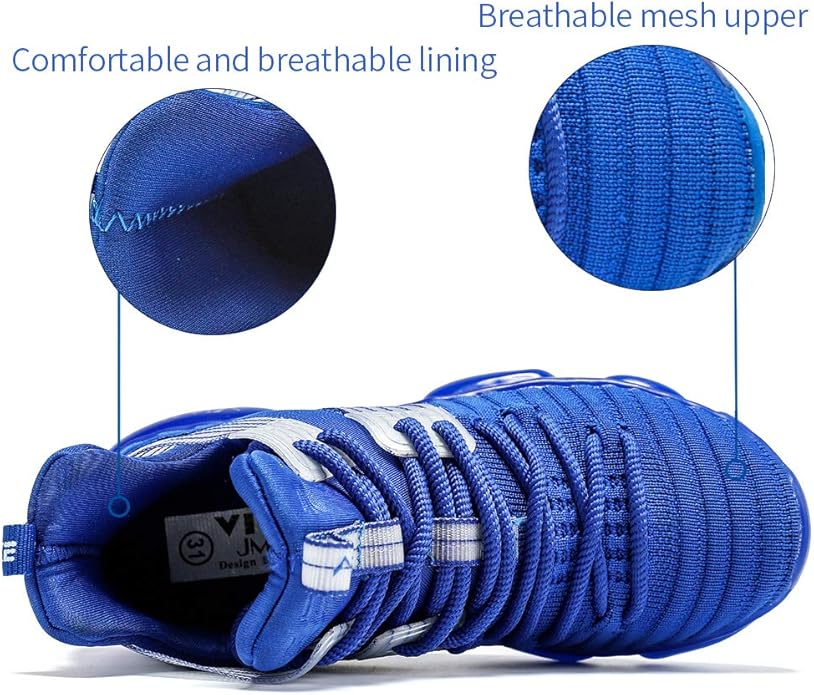 VITUOFLY Kids Basketball Shoes Boys Air Cushion Sneakers Girls Mid Top School Hoops Shoes Non-Slip Outdoor Sports Running Gym Comfortable Durable Little Kid/Big Kid