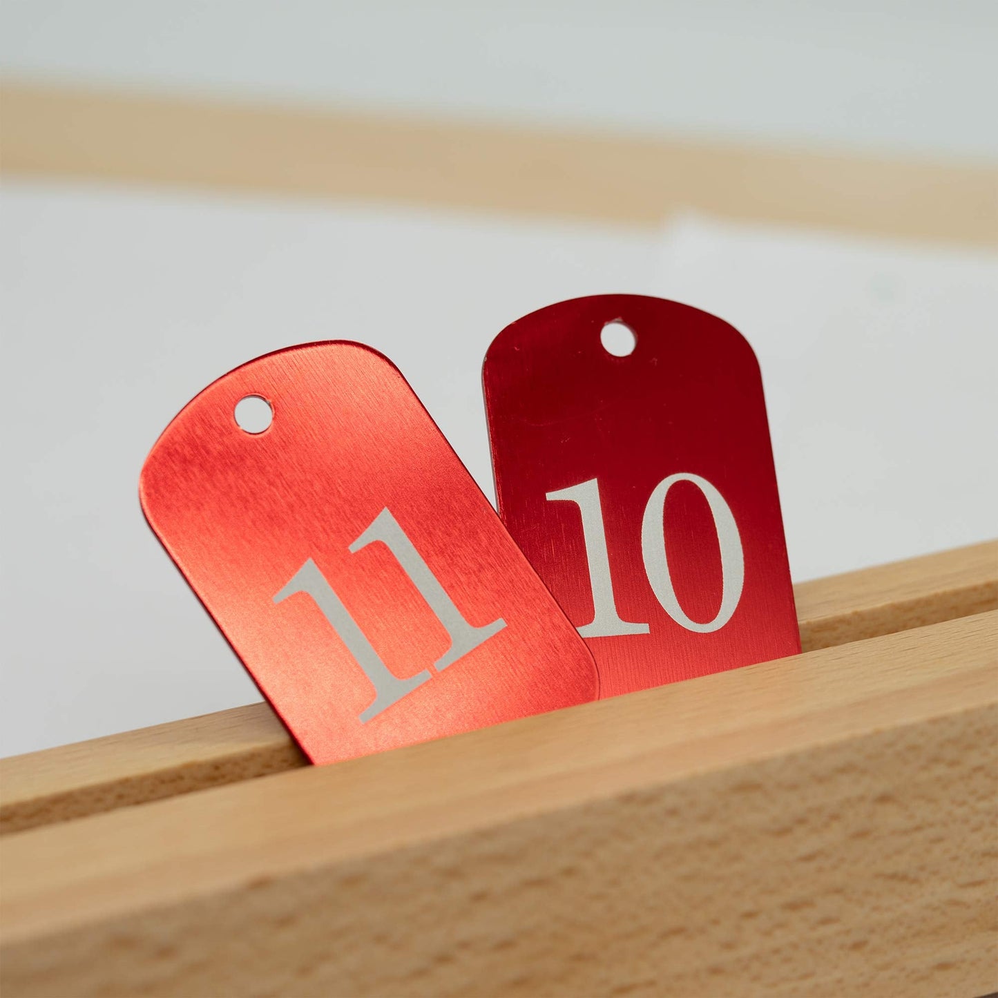 StayMax Aluminum Numbered Tags Key Tags ID Tags (1-25, Red)
