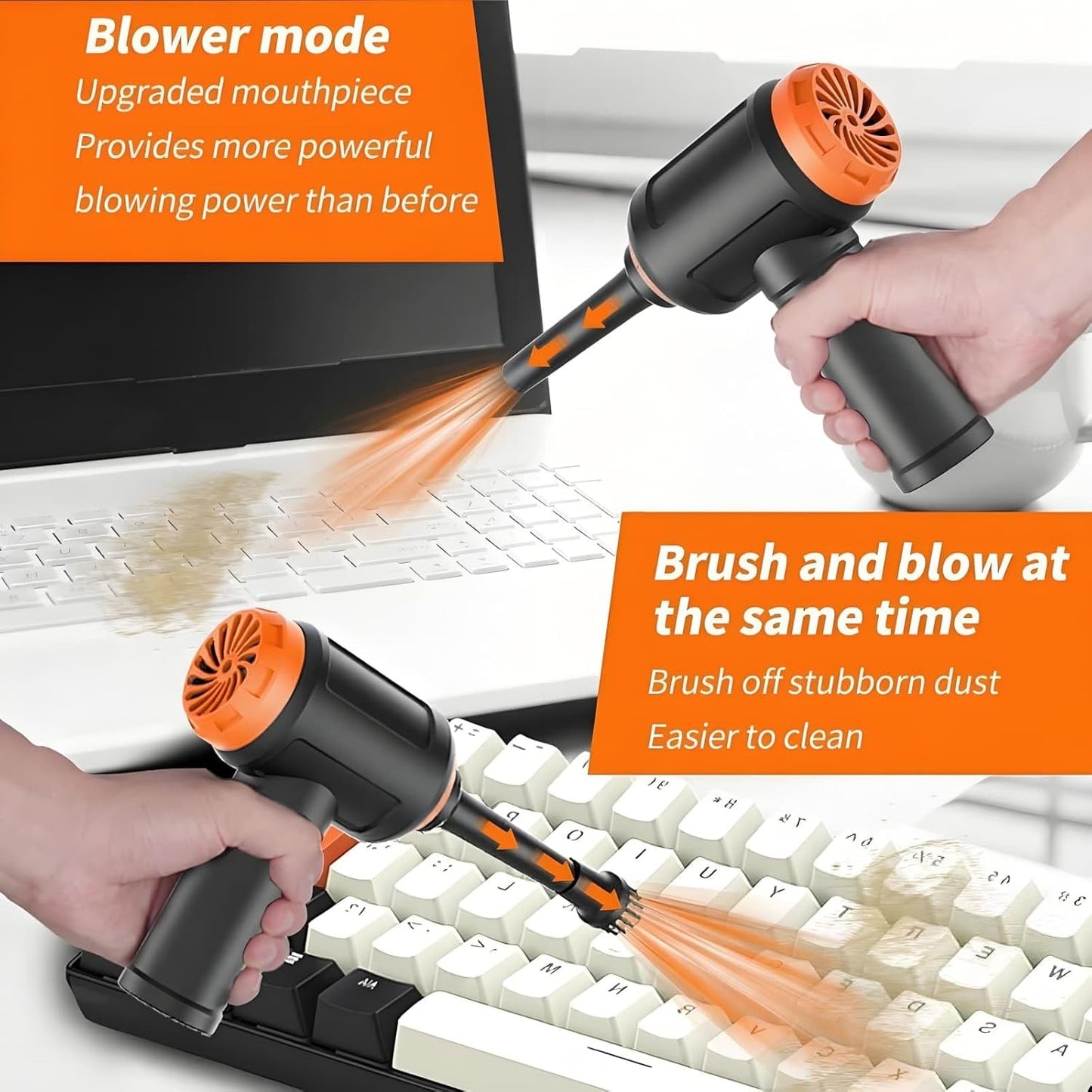 110000RPM Cleaner(Air-01) Meudeen Air Duster - Computer Vacuum Cleaner - for Keyboard Cleaning - Cordless Canned Air