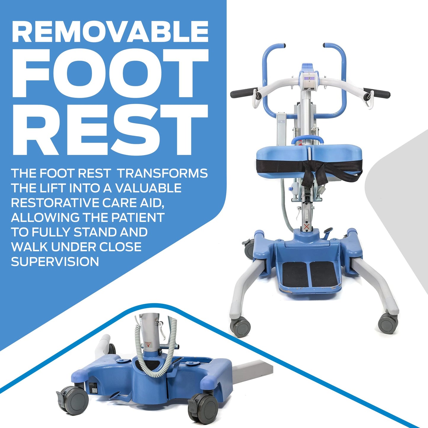 Joerns Hoyer Journey Sit to Stand Electric Power Patient Lift | Ultra Compact, Portable Folding Stand Aid | Safe Working Load 340 Lbs. | Smart Monitor Technology
