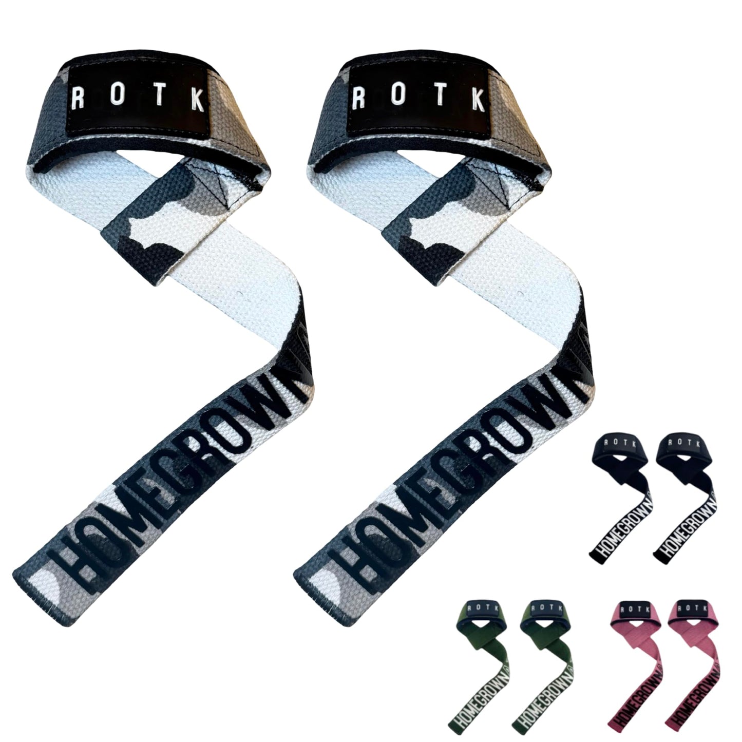 Homegrown Athletics Heavy Duty Lifting Straps for Weightlifting – Padded Wrist Straps for Deadlifts, Pull Ups, Bodybuilding and Powerlifting, Camo
