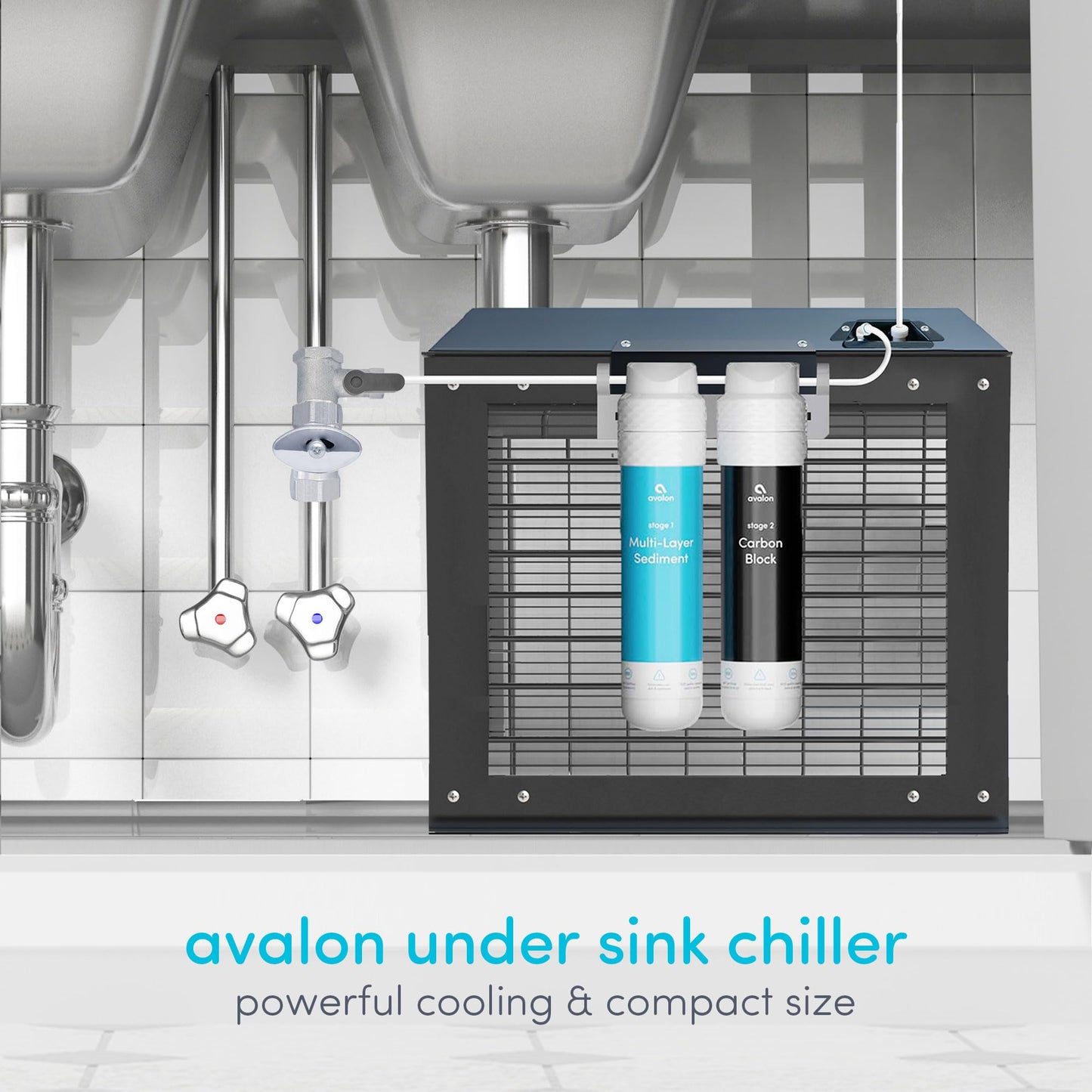 Avalon High Capacity Chiller Cooling System for Under Counter Use, Dual Filtration, NSF