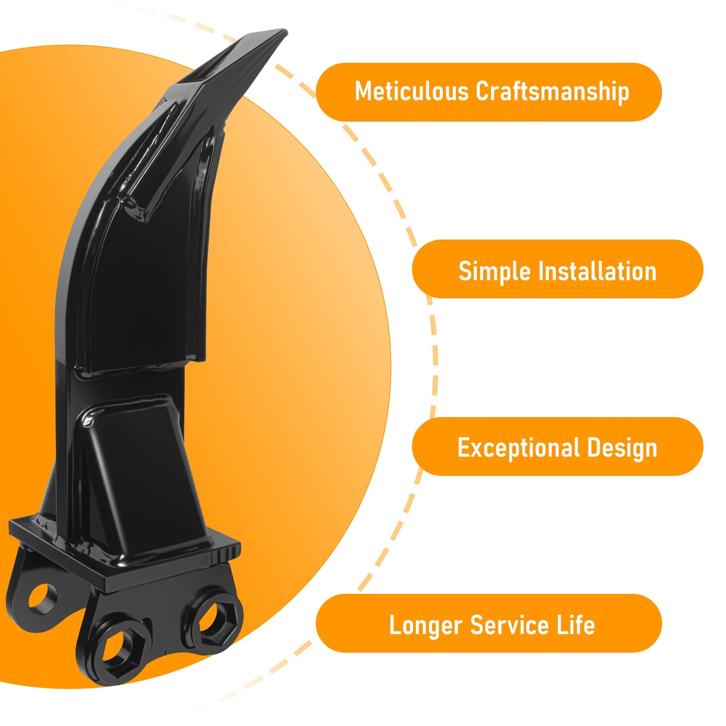NULTRUMA Mini Excavator Ripper Attachment, Single Hook Backhoe Scarifier for 1-1.5 Ton Excavators | 90mm (3.54") Span | 25mm (0.98") Hole | 88mm (3.46") Center Wheelbase | Includes Pins