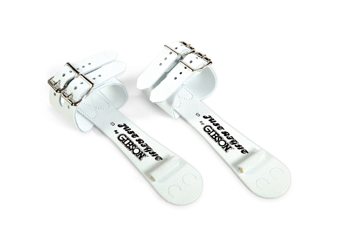 Gibson Athletic Double Buckle Just Right Uneven Bar Grips, Gymnastics, Girls, White, Large