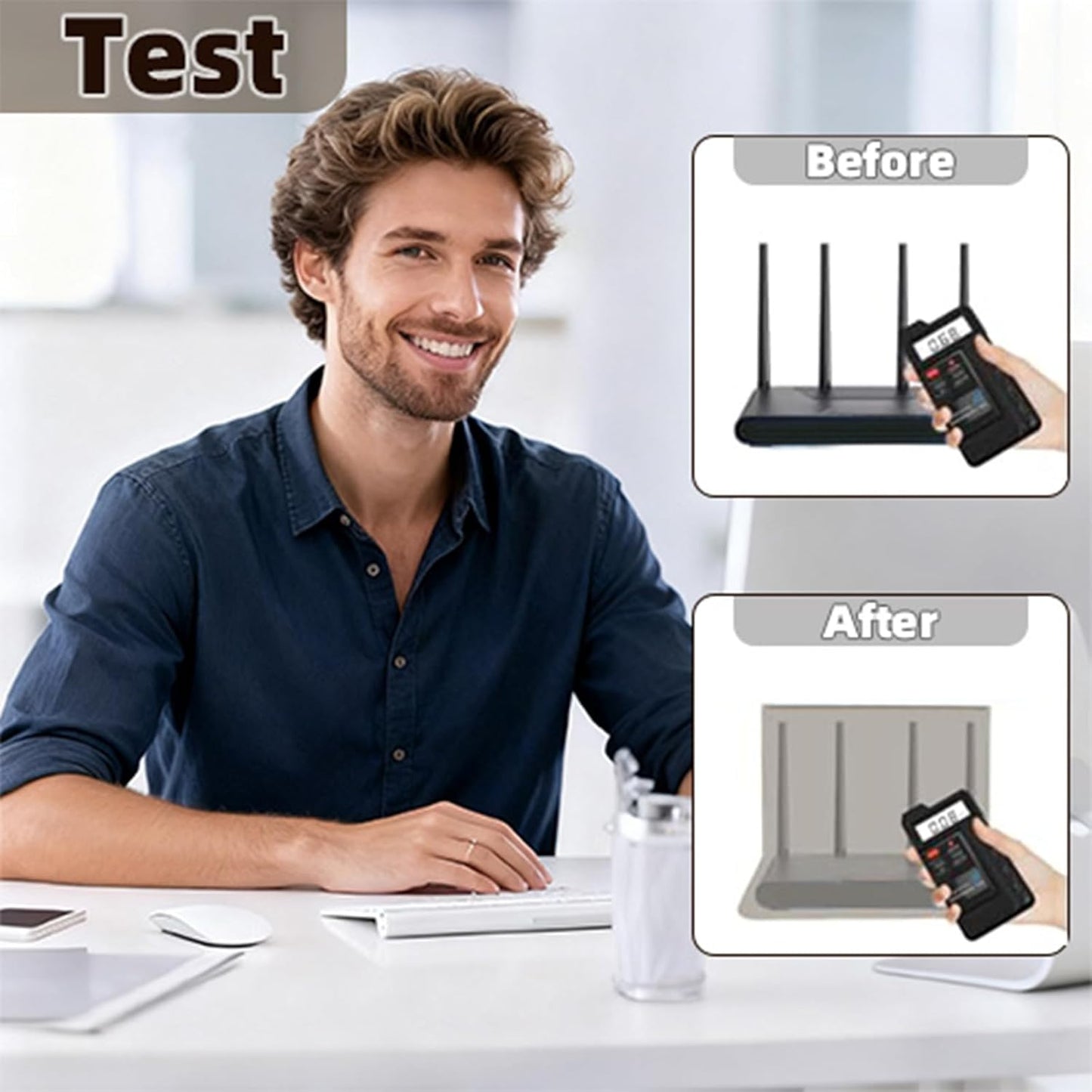 Amerthing 5G 13.7 15.7 WiFi Router Cover, WiFi RF Blocking Wireless, Blocks Protective Cover x