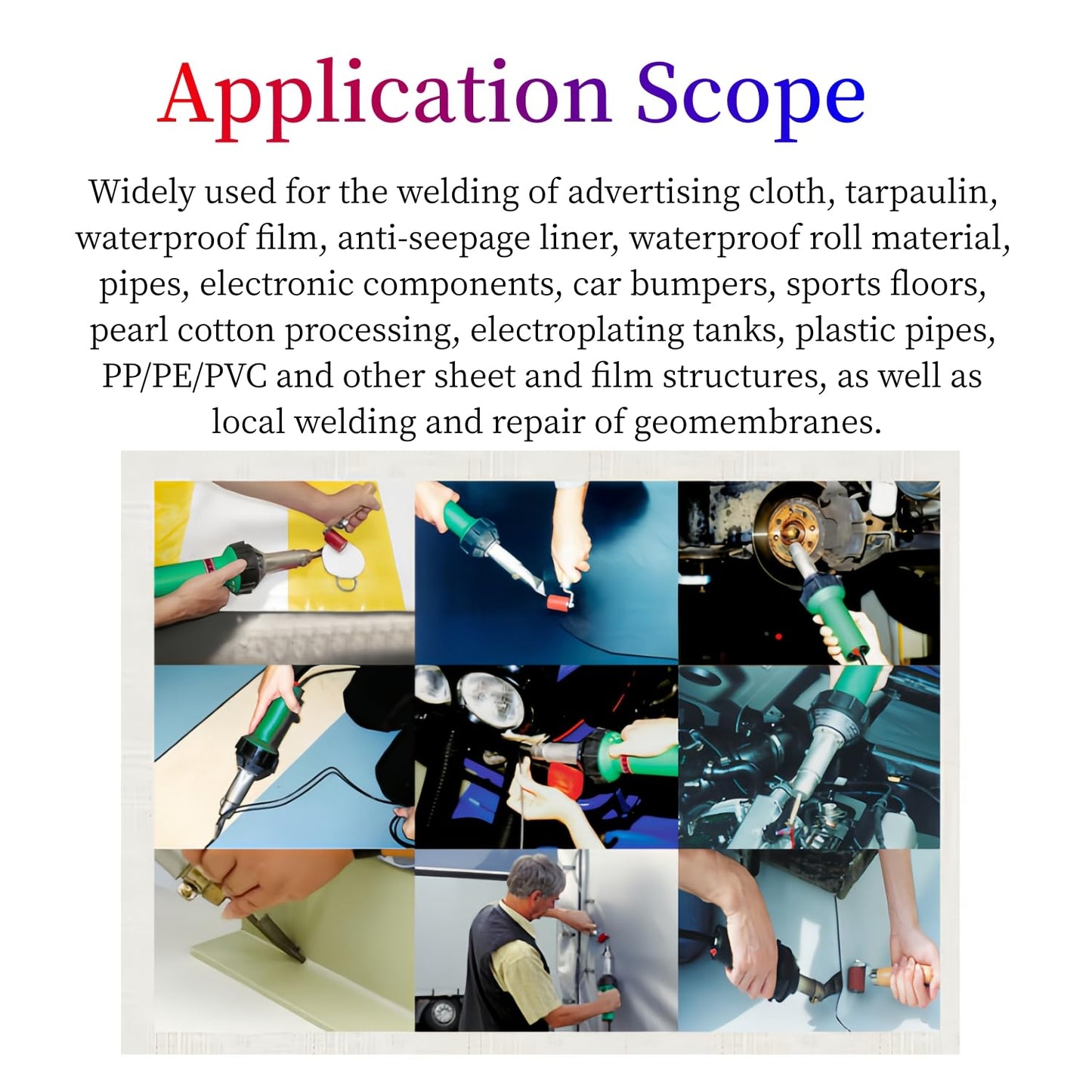 110V Hot Air Gun Welding Torch 1600W Heat Gun Plastic Welder Roofing Welder Kits PVC Welding Machine