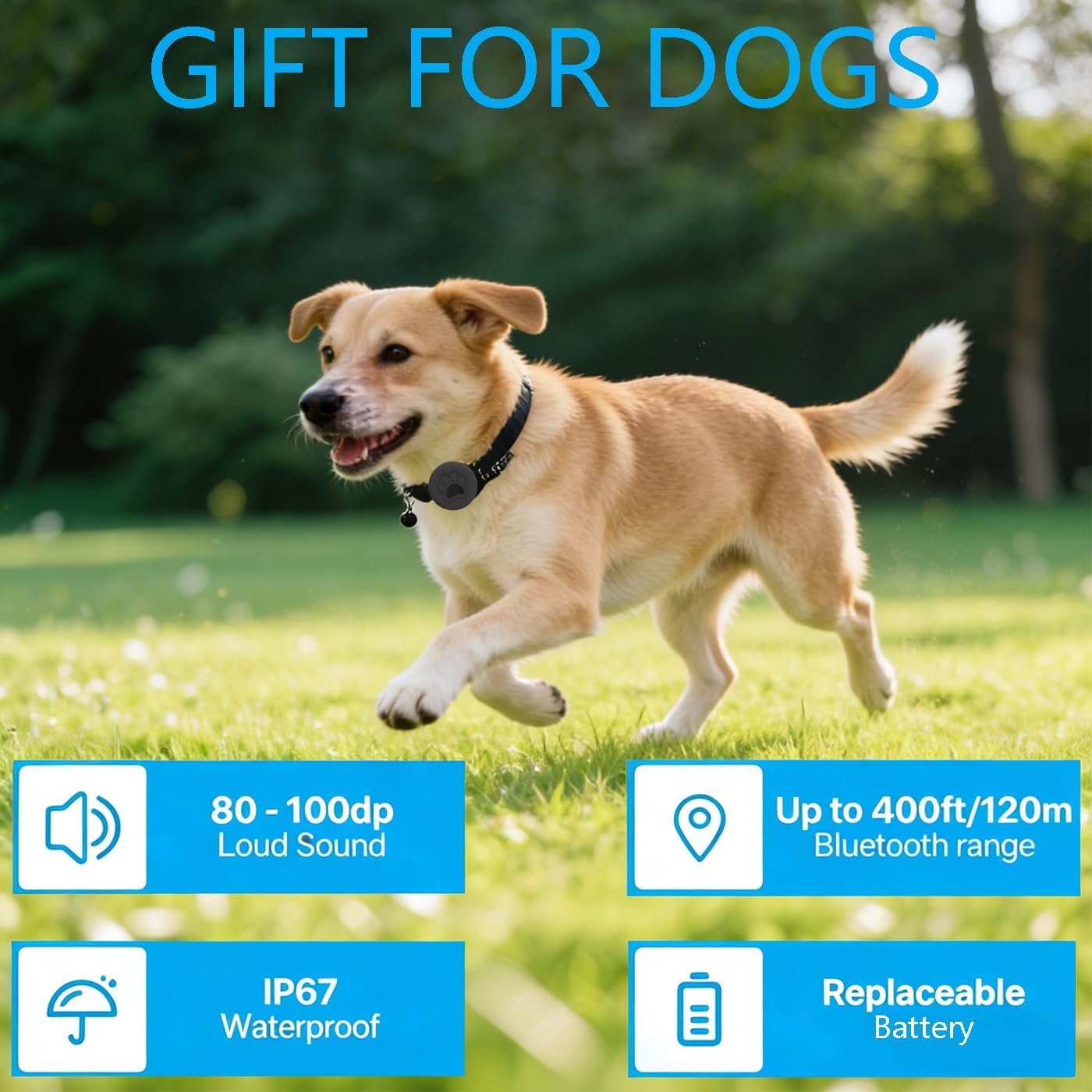 DCZSDJT Dog Trackers Smart Pet Tracker for Collar Dog Trackers Pet Location Tracker with Holder No Monthly Fee