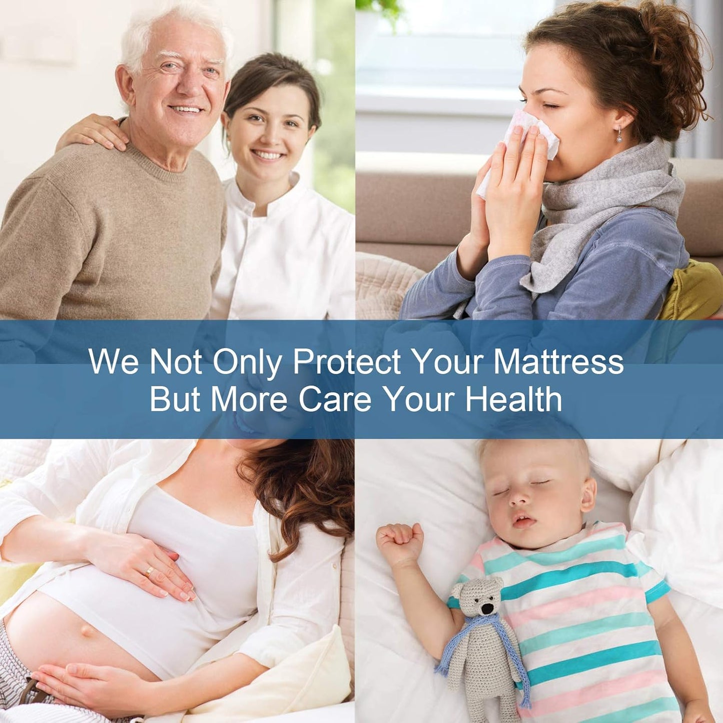 Queen Mattress Protector by [Brand Name] - Waterproof Quilted Cover with Ultra Soft Surface | Fits Mattresses Up to 14 Inches