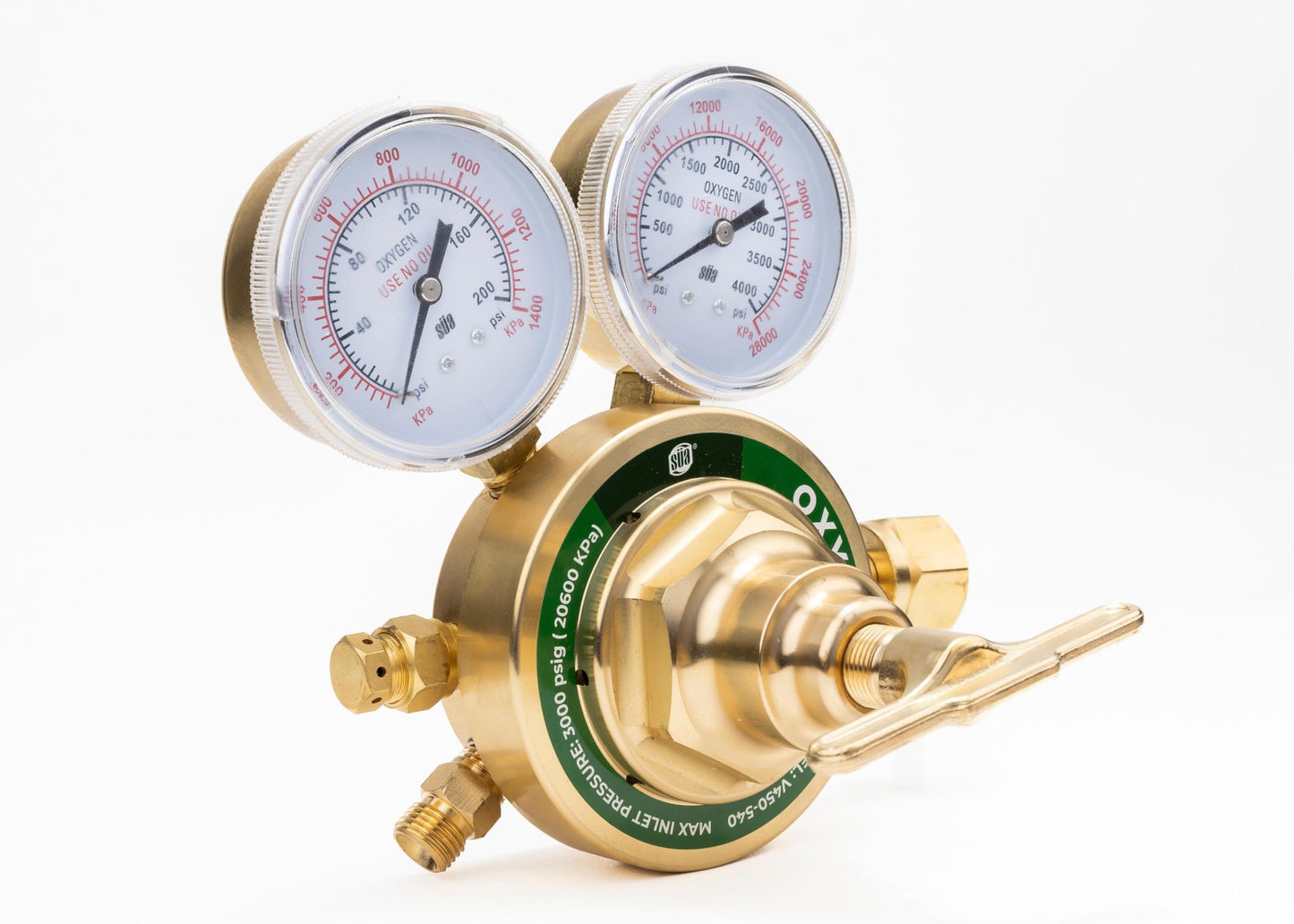SÜA - Heavy-Duty Oxygen Regulator - Welding Gas Gauges - V450 Series, Delivery Range: 5-125 psig, Inlet Connection: CGA-540