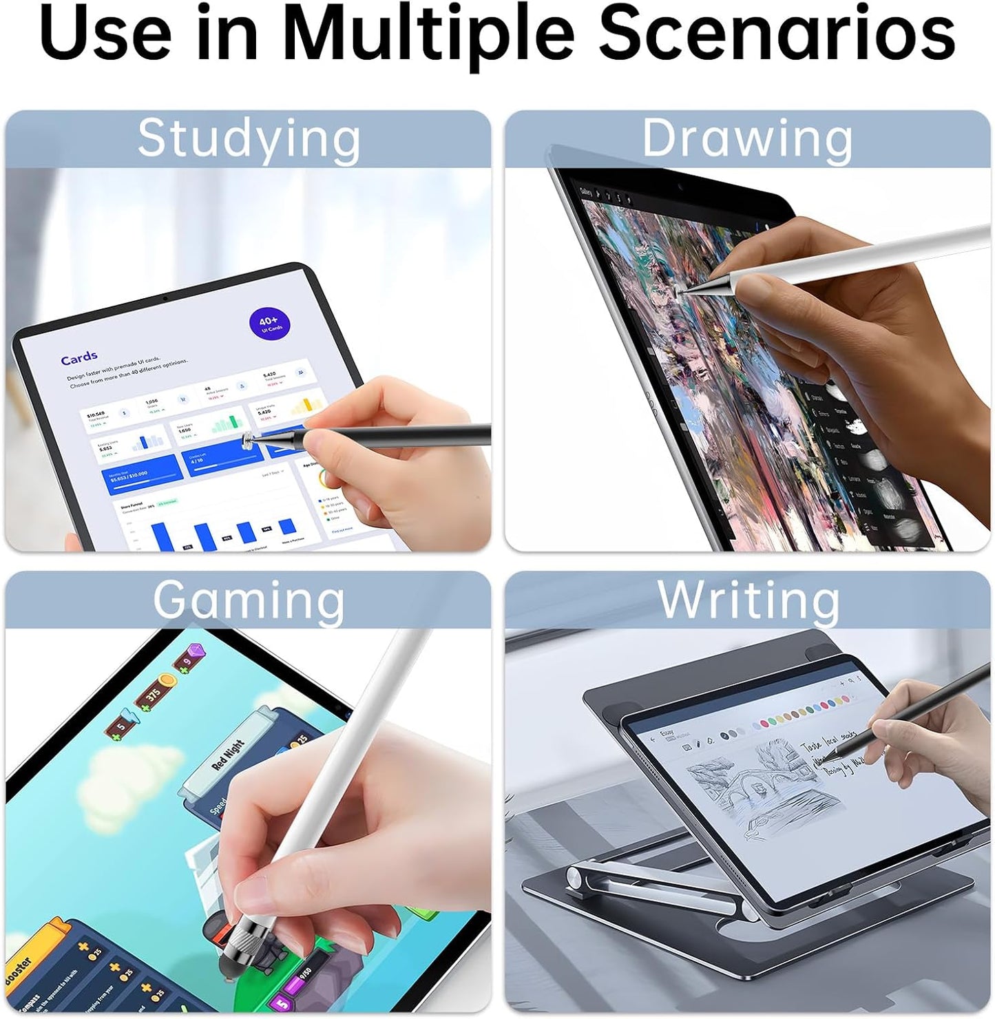 Bopomofo (10 2-in-1 Stylus Pcs), Stylus Pen for Touchscreen, High Precision and Sensitivity, Suitable
