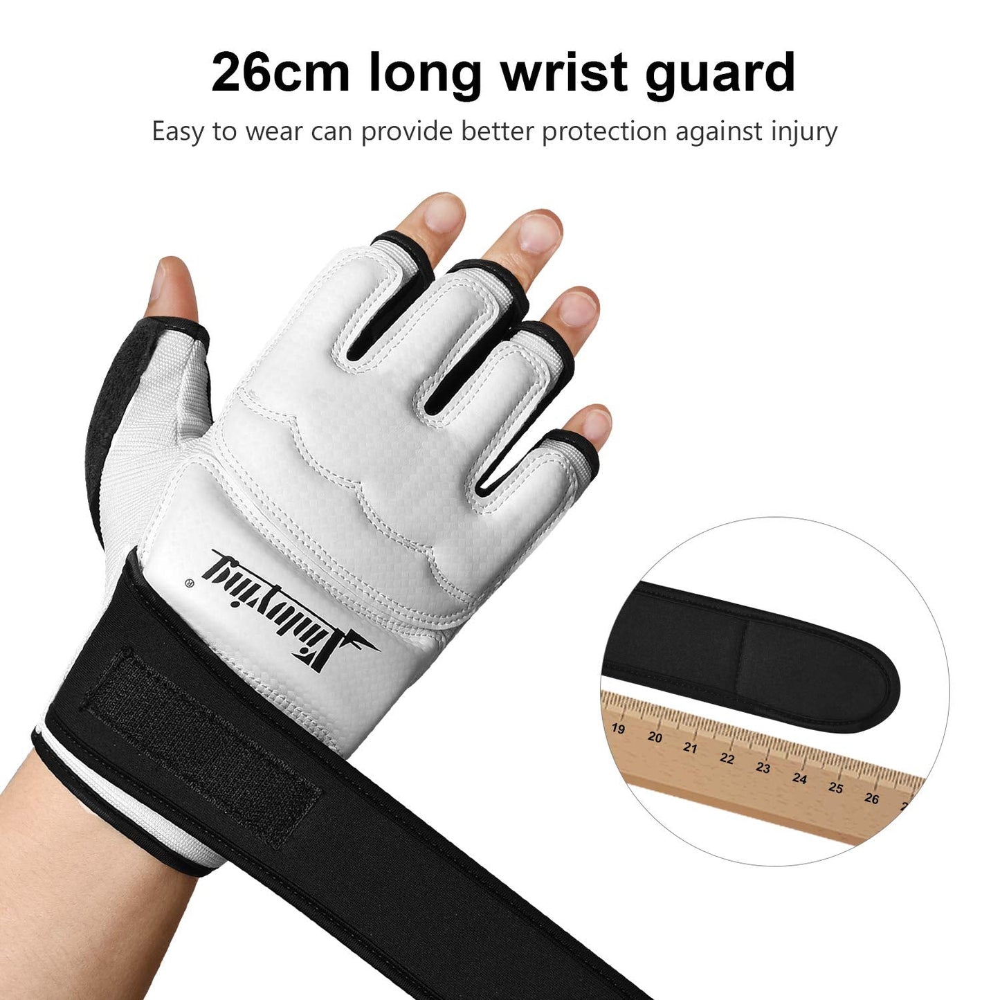 Xinluying Punch Bag Boxing Martial Arts MMA Sparring Grappling Muay Thai Taekwondo Training PU Leather Wrist Wraps Gloves