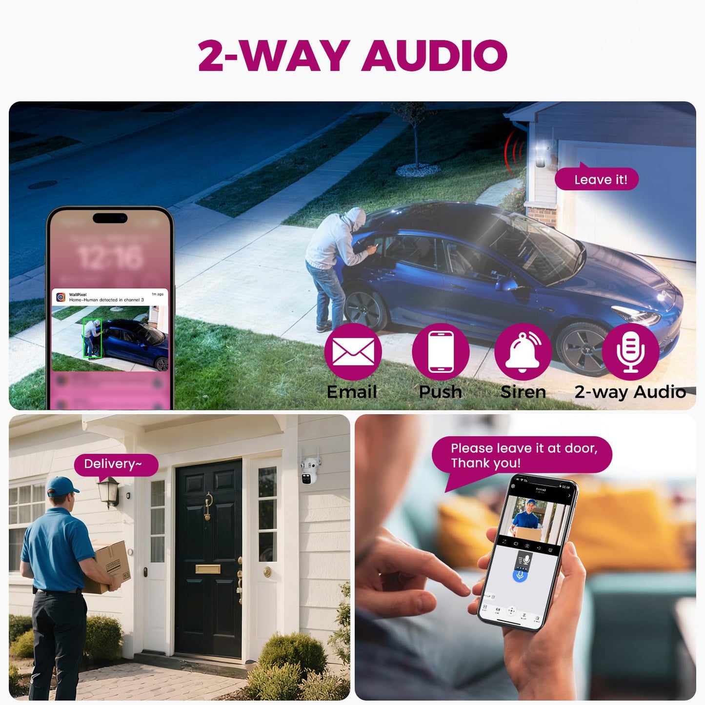 xmartO 16CH 16Pcs 6MP Tri-Lens PTZ Security Camera System, 16CH 4K WiFi 6 Mesh NVR with 1TB NVR, 3-View/Cam, Long Range Wireless, Plug-in 24/7 Home Surveillance, AI Detection, No Monthly Fees