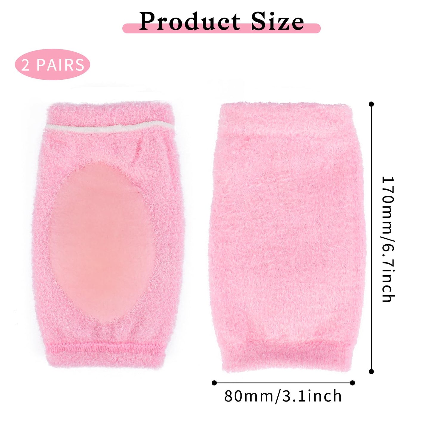 KALIONE 2 Pairs Elbow Moisturizing Sleeve Elbow Gel Cover Heel Socks Elbow Sleeves Elbow Pads for SPA Moisturizing Dry Cracked Skin Care