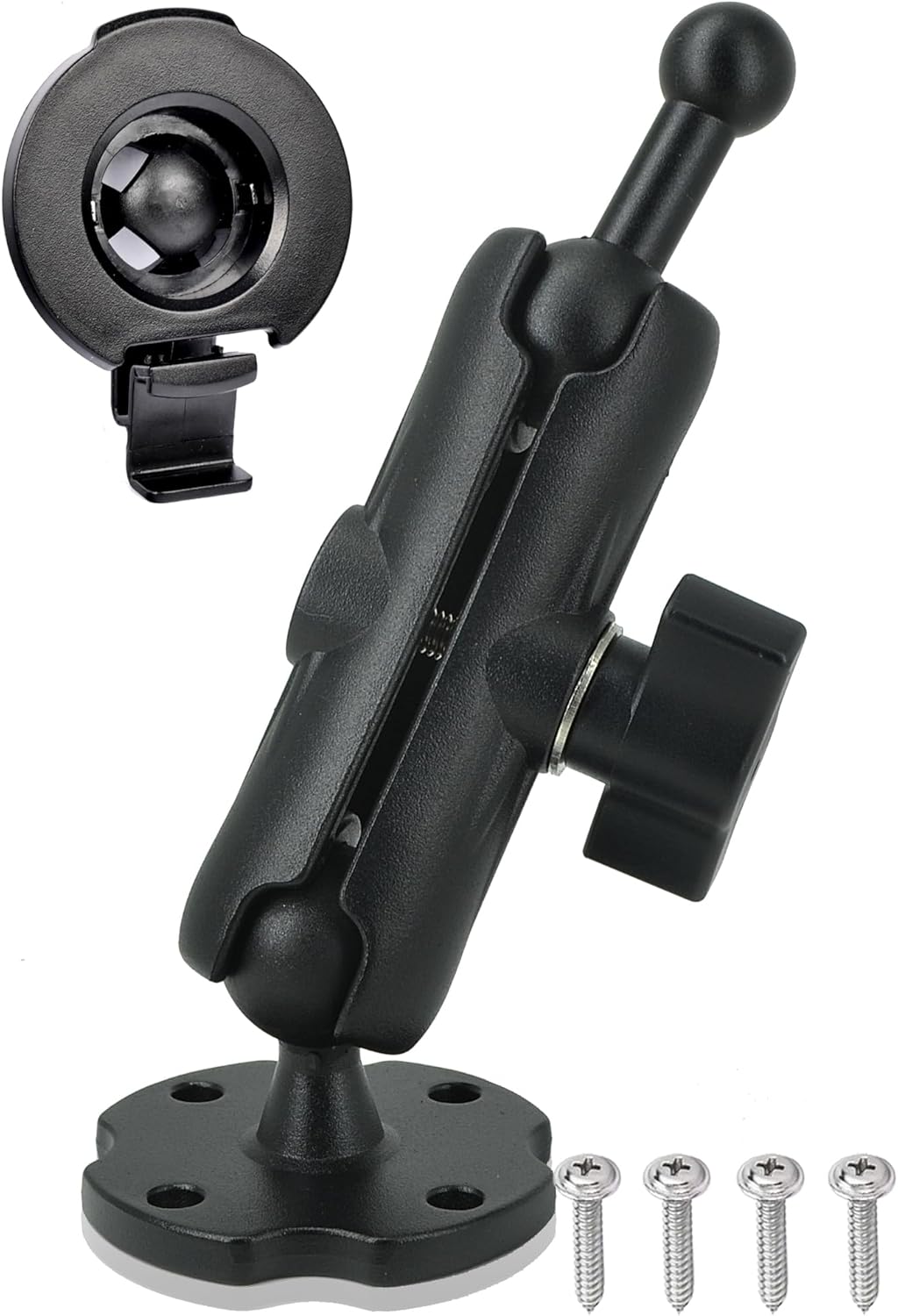 VAUBORTTI [17mm 25mm 1" Aluminum GPS Mount with to Dual Ball Adapter], Fits Garmin GPS & Phone Holder, Replacement