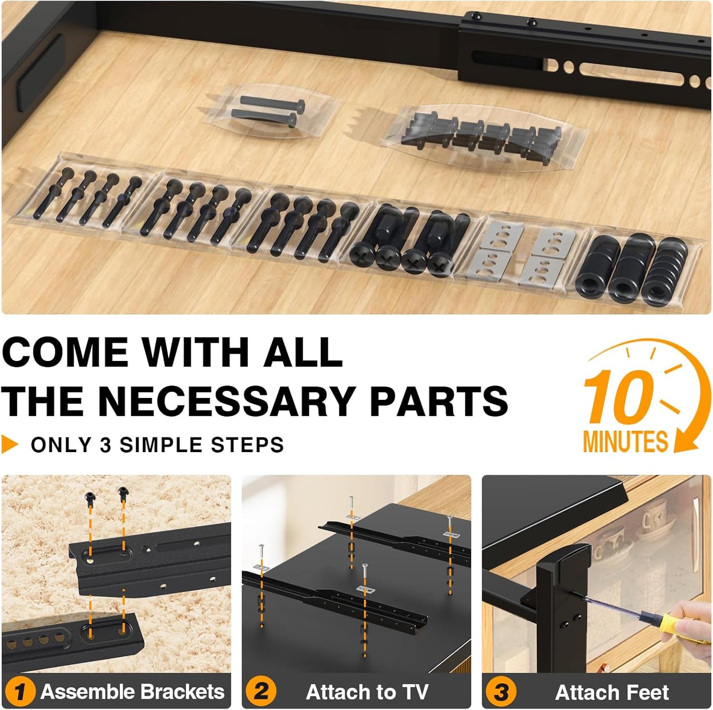 37 86 Inch 150lbs, 800x600mm, Universal TV Legs, Table Top TV Stand Base with Height Adjustable for Most to TVs
