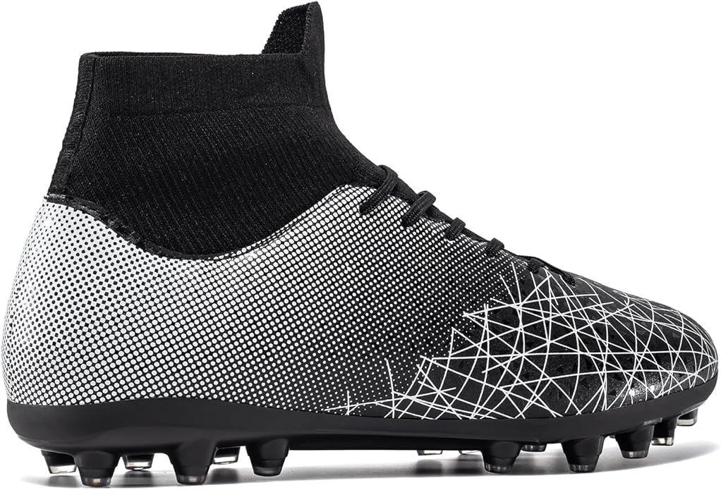Kids Soccer Cleats High Top Training Youth Football Cleats, Boys Girls Athletic Outdoor