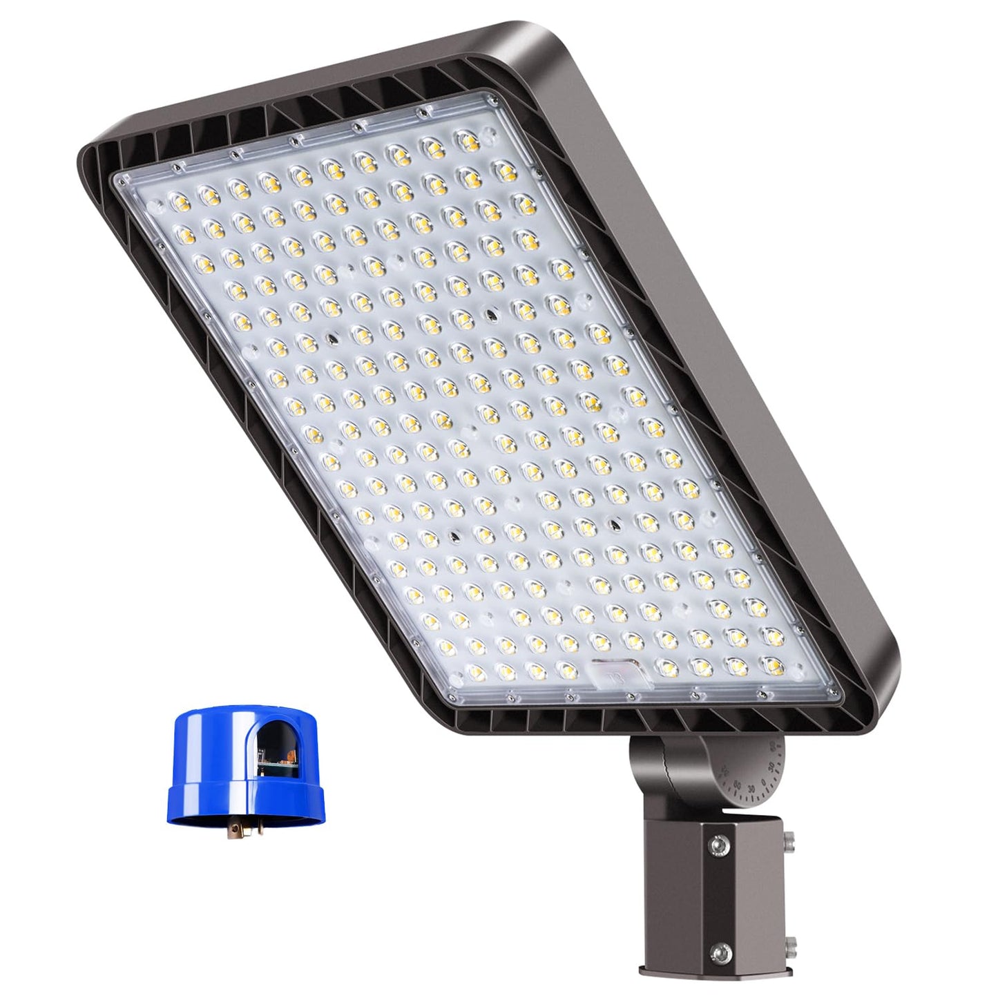 BIRITALO 480W LED Parking Lot Light Outdoor,72000LM 100V-277V Dusk to Dawn LED Building Flood Lights Commercial 5000K Slip Fitter Street Pole Lights IP65 Waterproof Large Area Shoebox Barn Lighting