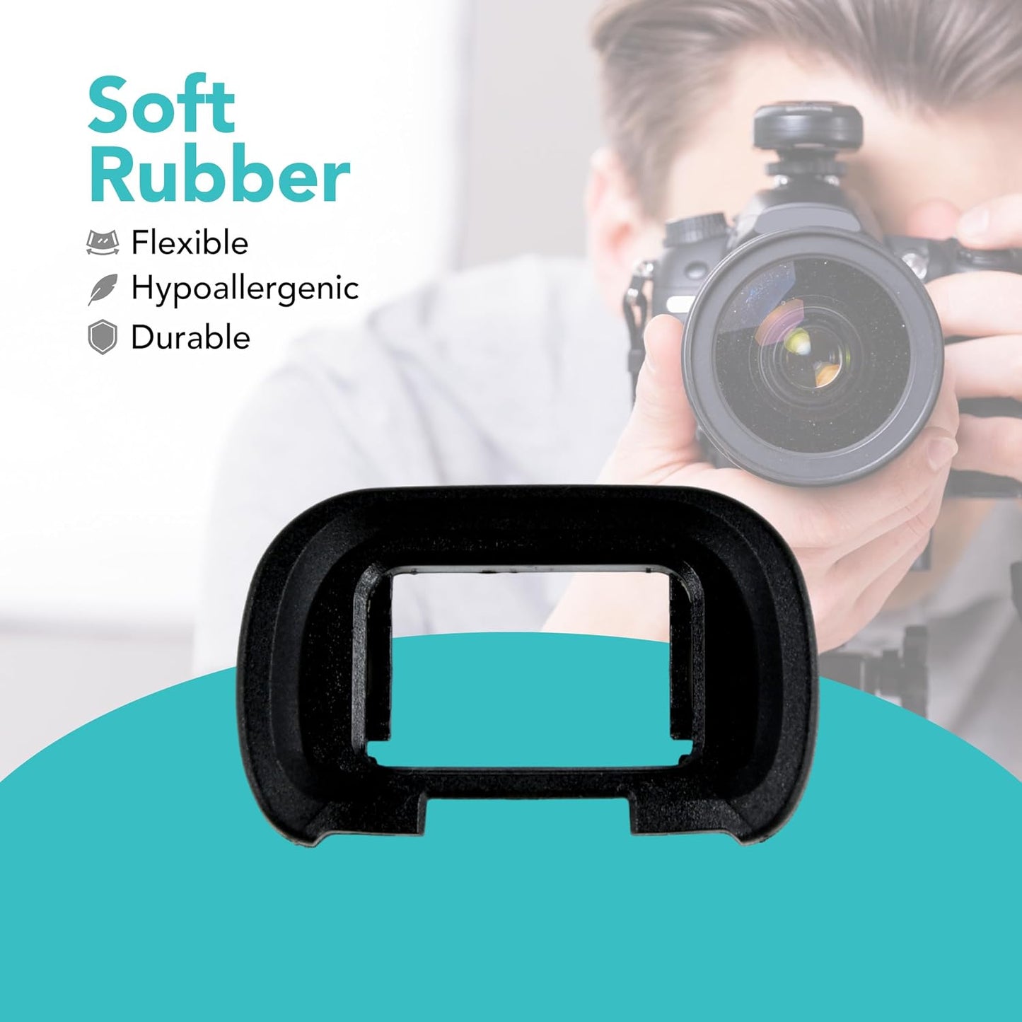 Foto&Tech 19 19 a7 a7S 1 Rubber Eyecup for DSLR Cameras, EP Eyecup Replacement, Hard Rubber Eyecup for Mirrorless