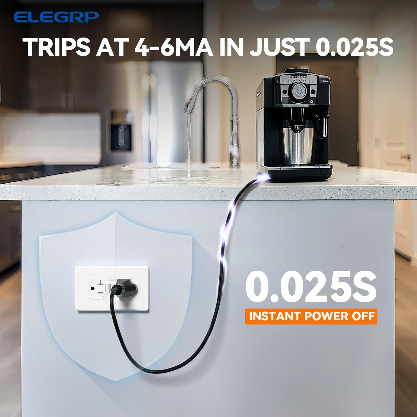 ELEGRP GFCI Outlet 20 Amp, Self-Test GFI Electrical Outlet with Thinner Design, TR Tamper Resistant GFCI Receptacle, Ground Fault Circuit Interrupters with Wall Plate, UL Listed, Matte White, 30 Pack