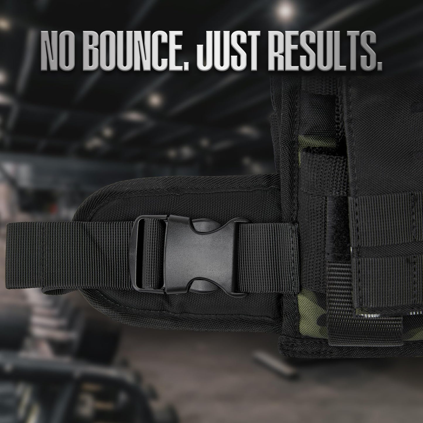 KRYLIX Adjustable Weighted Vest 0-40 lbs with Front Storage Pocket Solid Removable Iron for Muscle Building Workout Secure Waist Fit for Men Women Camo Tactical Military