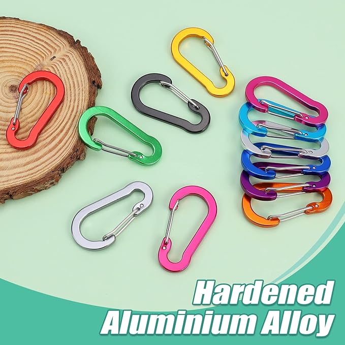 Carabiner, 2 inch D-Ring Locking Carabiner Clip, Snap Hook Sport Accessories for Outdoor Camping Hiking