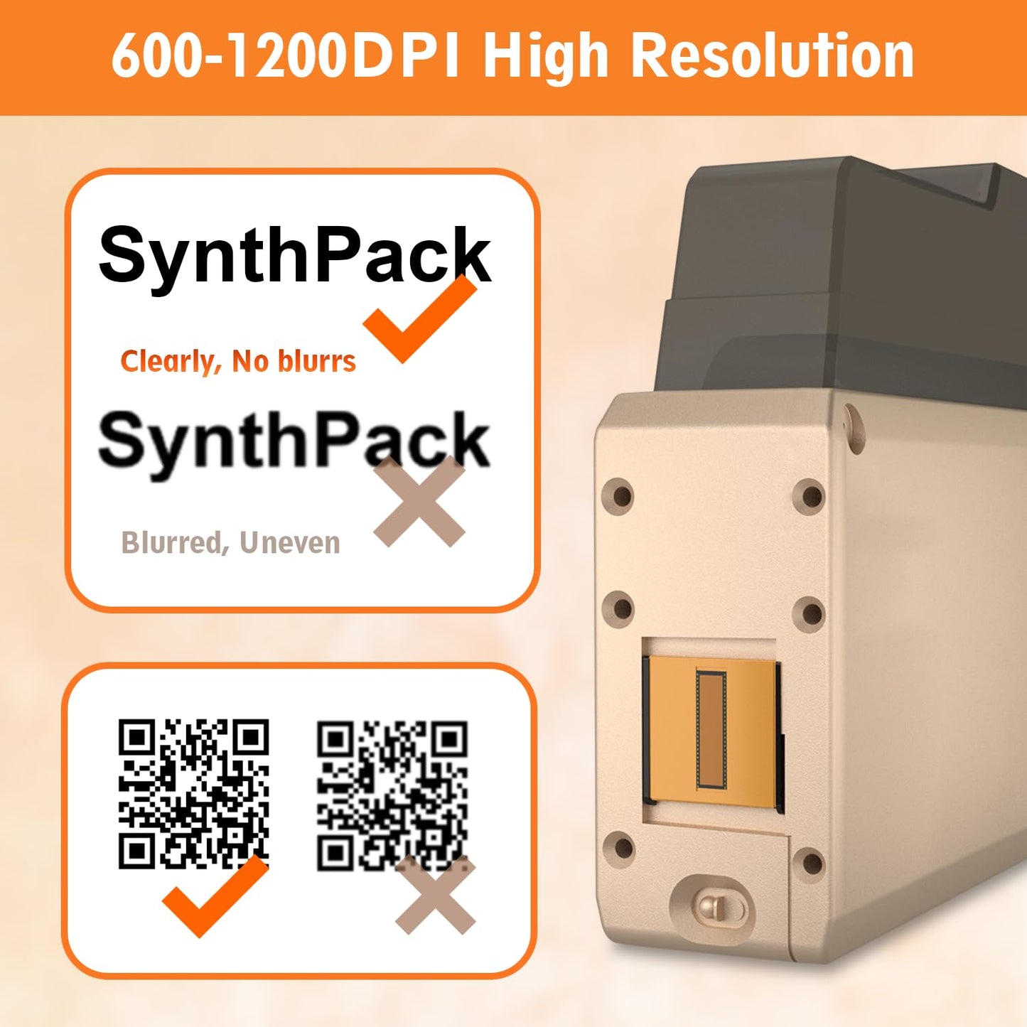 Automatic Inkjet Coding Machine for Production Line, 1200DPI 0.5inch Industrial Online Inkjet Printer with 42ml Quick-Drying Ink Cartridge for Date/Batch Number/QR Code/Barcode/Logo(1 Nozzle,SL1)