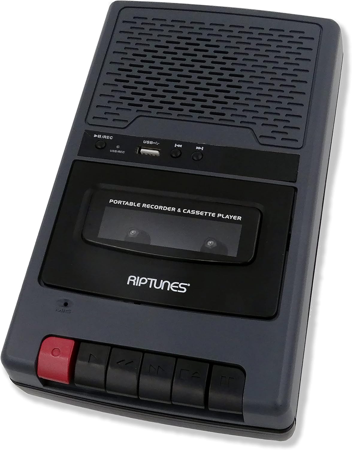 Riptunes Cassette Cassette-MP3 Portable Recorder Player, Tape to USB Audio Music Digital Converter, Retro Shoebox Tape